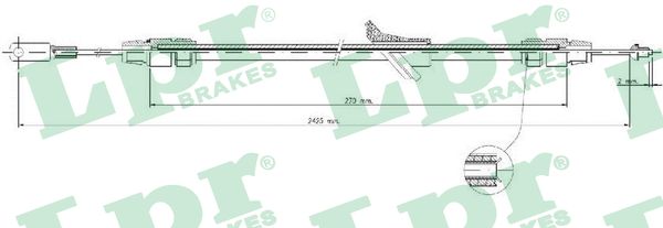 Cable, parking brake - C0982B LPR
