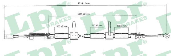 Cable, parking brake - C0985B LPR
