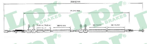 Cable, parking brake - C0989B LPR