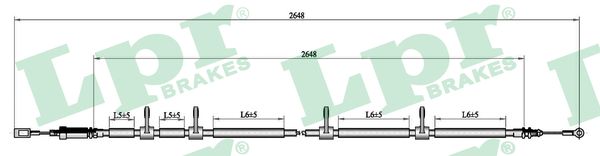 Cable, parking brake - C0990B LPR