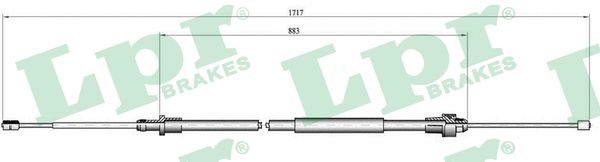 Cable, parking brake - C0998B LPR