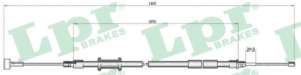 Cable, parking brake - C1008B LPR