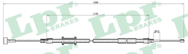 Cavo comando, Freno stazionamento - C1009B LPR