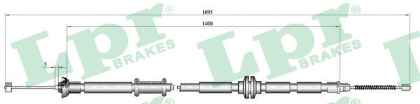 Cavo comando, Freno stazionamento - C1011B LPR