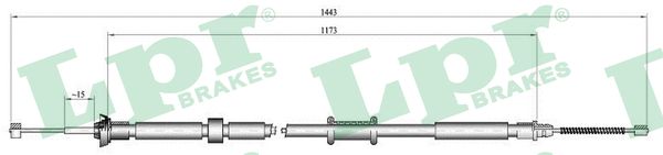 Cable, parking brake - C1023B LPR