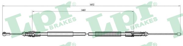 Cable, parking brake - C1040B LPR