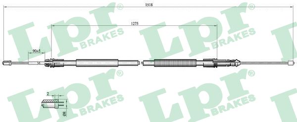 Cable, parking brake - C1041B LPR