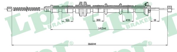Cable, parking brake - C1042B LPR