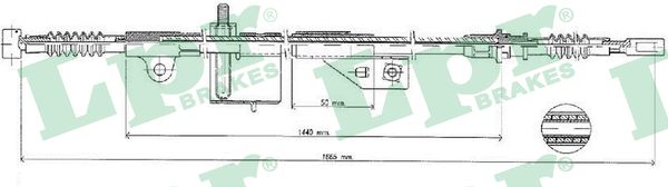 Cable, parking brake - C1052B LPR