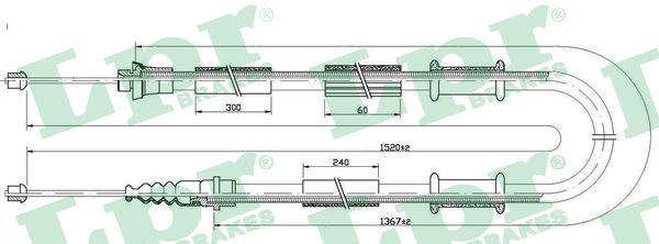 Cable, parking brake - C1245B LPR