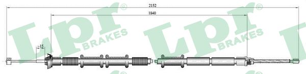 Cable, parking brake - C1320B LPR