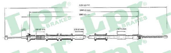 Cable, parking brake - C1321B LPR