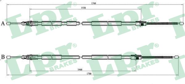 Cavo comando, Freno stazionamento - C1424B LPR