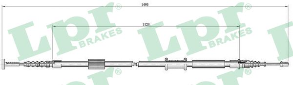 Cable, parking brake - C1448B LPR