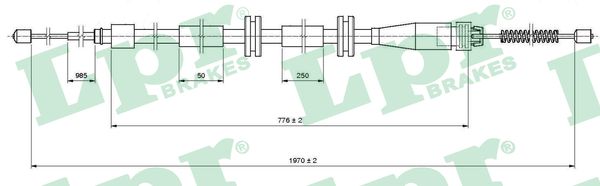 Cable, parking brake - C1664B LPR