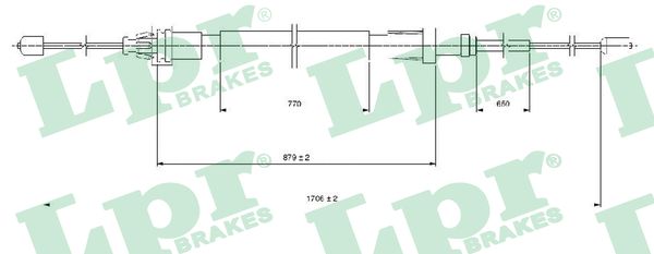 Cable, parking brake - C1686B LPR