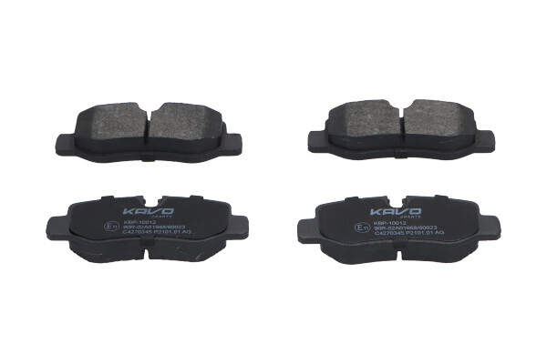 Комплект тормозных колодок, дисковый тормоз - KBP-10012 KAVO PARTS