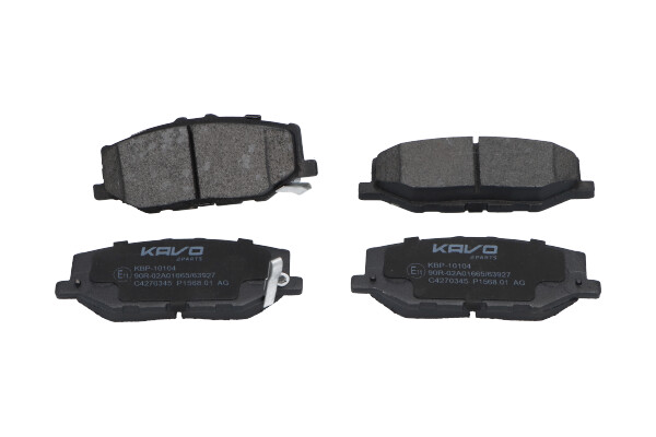 Комплект тормозных колодок, дисковый тормоз - KBP-10104 KAVO PARTS