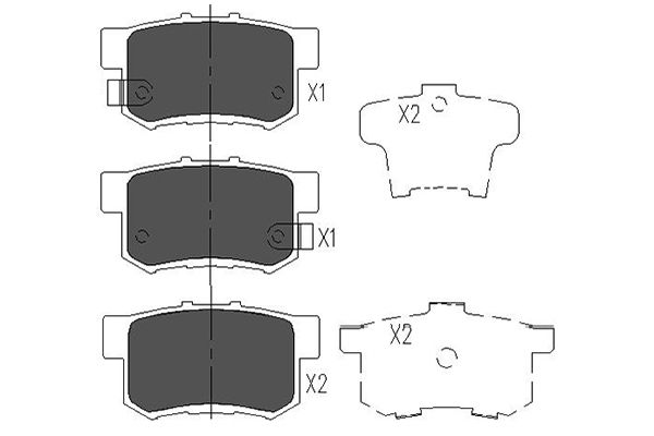 Brake Pad Set, disc brake - KBP-2008 KAVO PARTS