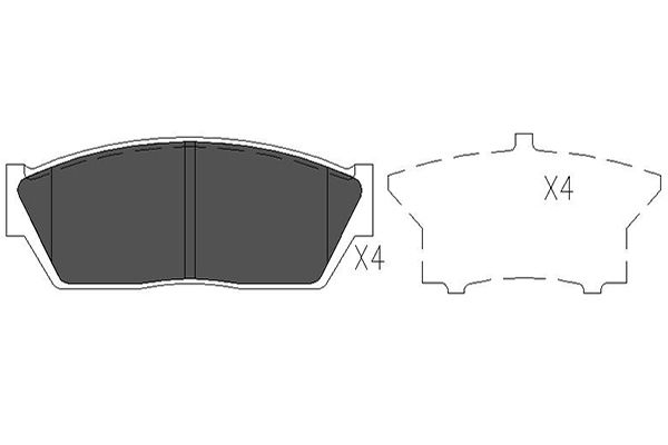 Brake Pad Set, disc brake - KBP-2017 KAVO PARTS