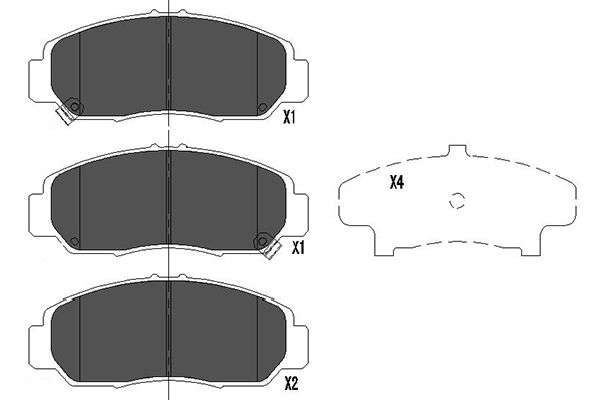 Brake Pad Set, disc brake - KBP-2037 KAVO PARTS