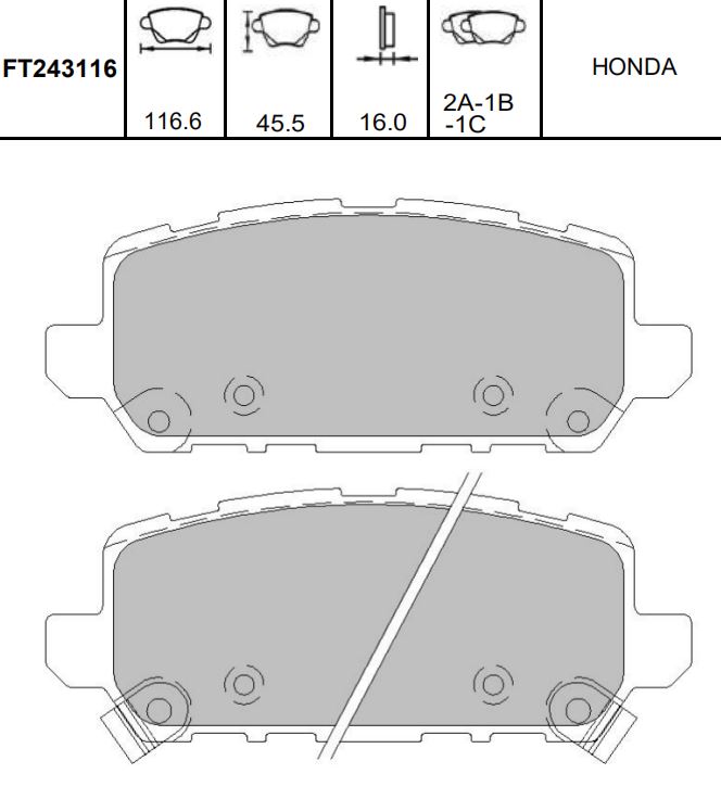 Kit pastiglie freno, Freno a disco - KBP-2065 KAVO PARTS