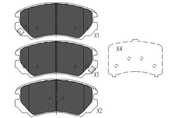 Brake Pad Set, disc brake - KBP-3008 KAVO PARTS
