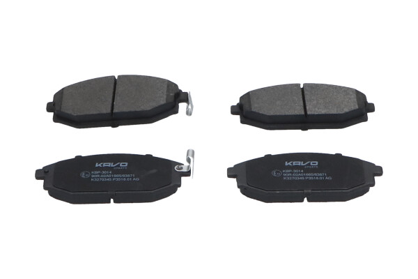 stabdžių trinkelių rinkinys, diskinis stabdys - KBP-3014 KAVO PARTS