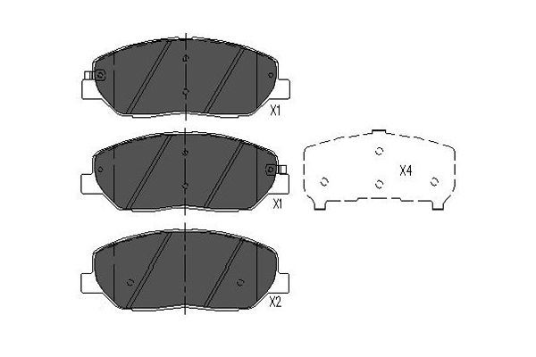 Kit pastiglie freno, Freno a disco - KBP-3023 KAVO PARTS