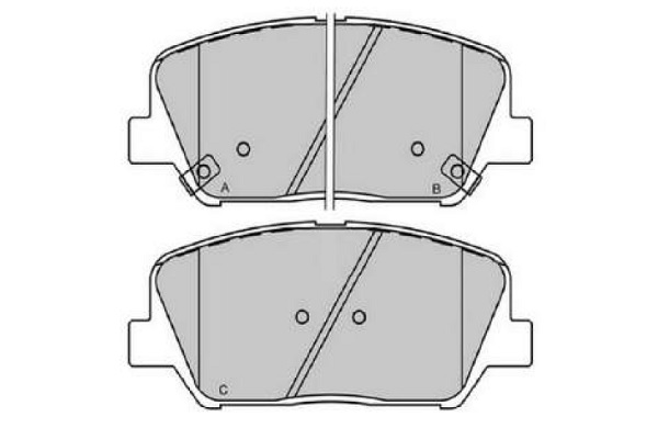 Kit pastiglie freno, Freno a disco - KBP-3060 KAVO PARTS