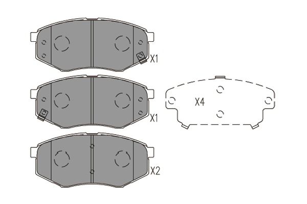 Kit pastiglie freno, Freno a disco - KBP-4025 KAVO PARTS