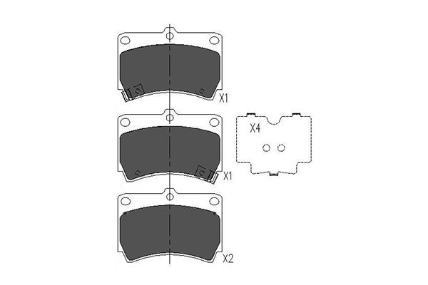 Kit pastiglie freno, Freno a disco - KBP-4501 KAVO PARTS