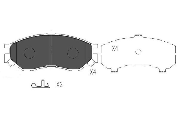 Brake Pad Set, disc brake - KBP-5508 KAVO PARTS