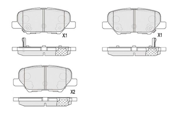 Комплект тормозных колодок, дисковый тормоз - KBP-5551 KAVO PARTS