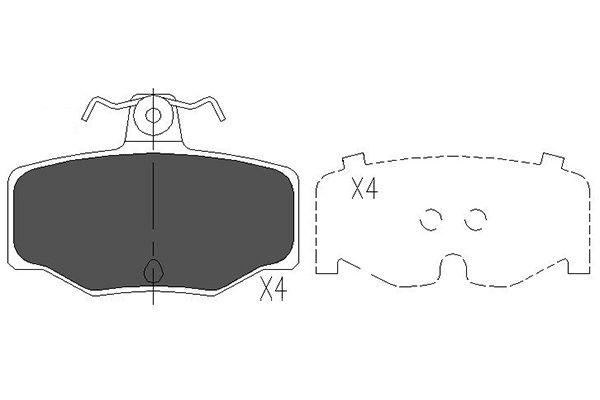 Brake Pad Set, disc brake - KBP-6511 KAVO PARTS