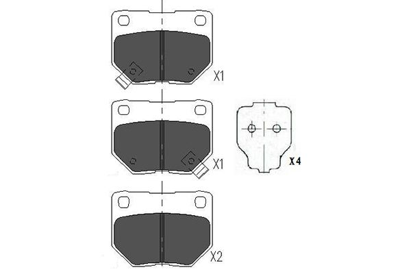 Kit pastiglie freno, Freno a disco - KBP-6545 KAVO PARTS