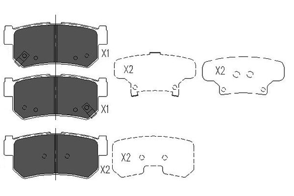 Brake Pad Set, disc brake - KBP-7501 KAVO PARTS