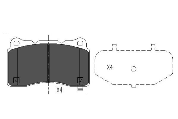Brake Pad Set, disc brake - KBP-8021 KAVO PARTS