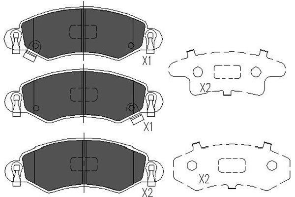 Brake Pad Set, disc brake - KBP-8508 KAVO PARTS