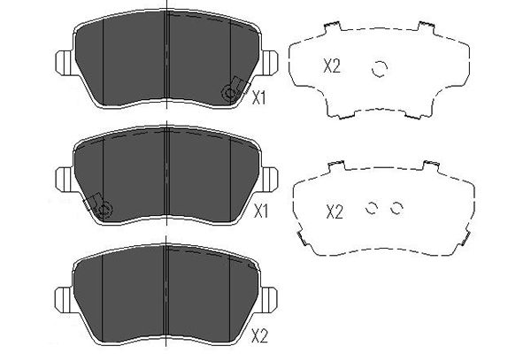 Brake Pad Set, disc brake - KBP-8522 KAVO PARTS