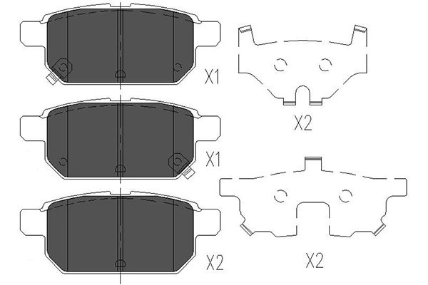 Brake Pad Set, disc brake - KBP-8526 KAVO PARTS