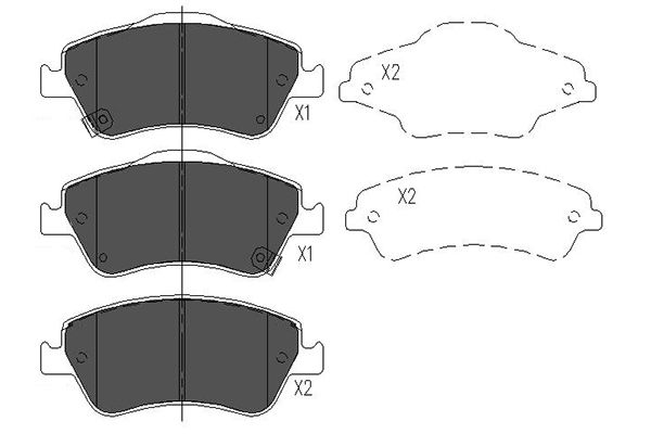 Brake Pad Set, disc brake - KBP-9027 KAVO PARTS