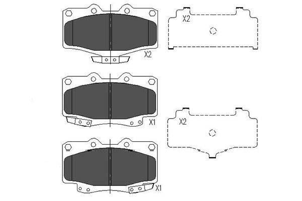 Bremsbelagsatz, Scheibenbremse - KBP-9054 KAVO PARTS
