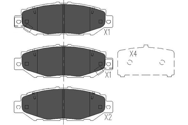 Bremsbelagsatz, Scheibenbremse - KBP-9062 KAVO PARTS