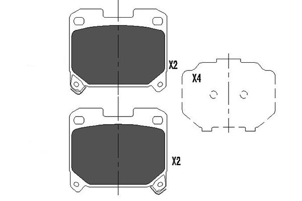 Kit pastiglie freno, Freno a disco - KBP-9063 KAVO PARTS