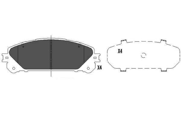 Brake Pad Set, disc brake - KBP-9116 KAVO PARTS