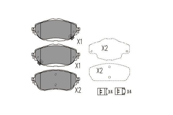 Brake Pad Set, disc brake - KBP-9123 KAVO PARTS