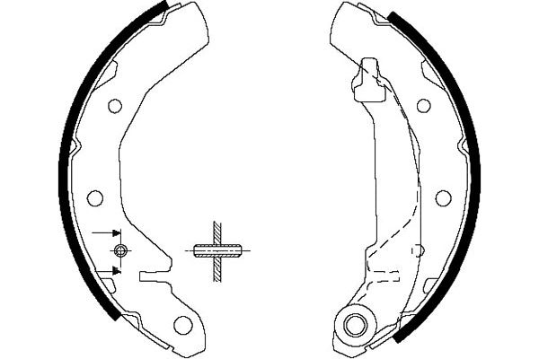Kit ganasce freno - KBS-1407 KAVO PARTS