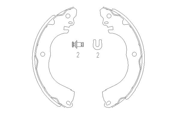 Kit ganasce freno - KBS-7416 KAVO PARTS