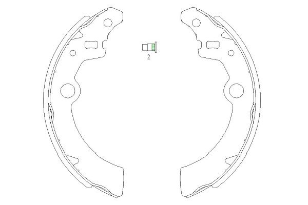 Комплект тормозных колодок - KBS-8907 KAVO PARTS